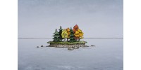 Reproduction de la toile "L'île à la forêt colorée" de Marie-Sol St-Onge